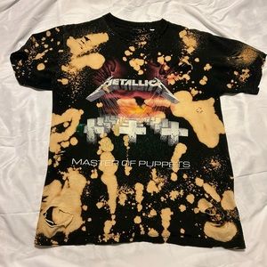 Master Of Puppets Metallica - Bleached/Ripped T Shirt